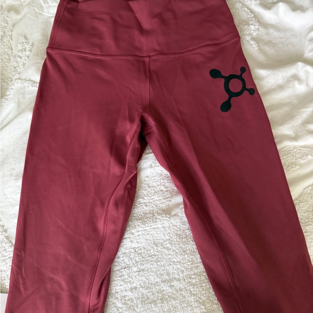 lululemon athletica Orangetheory Burgundy Leggings